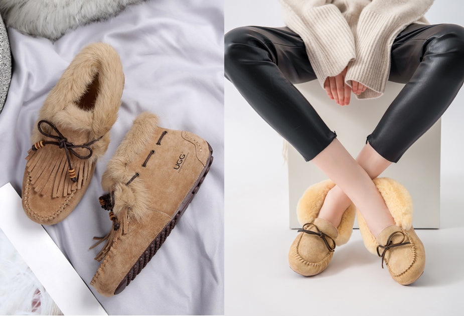 6 cosy sheepskin moccasin styles to mix up your self-isolation wardrobe