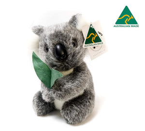 Aussie Bush Toys® Koala With Gum Leaves 8" Lilly Australian Make Aussie Bush Toys