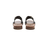 EVERAU® Women Leather Metal Ultra Soft Flat Slides Jianna - UGG EXPRESS