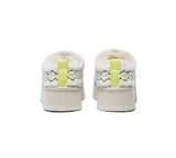 EVERAU® UGG Slippers Sheepskin Wool Plush Ankle Platform Madge