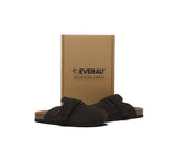 EVERAU® Double Adjustable Strap Embossed Slip-on Summer Flat Clog Slides Skyler