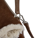 AUSTRALIAN SHEPHERD® Women Fluffy Wool Adjustable Strap Over Shoulder Tote Bag Duwel UGG AUSTRALIAN SHEPHERD