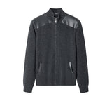 EVERAU® Wool Blend Zip-Up Jacket Stand Collar Urban Style Canver EVERAU