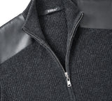 EVERAU® Wool Blend Zip-Up Jacket Stand Collar Urban Style Canver EVERAU