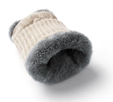 EVERAU® Fingerless Ultra Plush Knit Gloves EVERAU