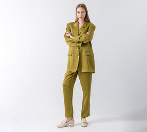 TARRAMARRA® Women Leather Square Buckle Almond Toe Low Block Heels Sammi