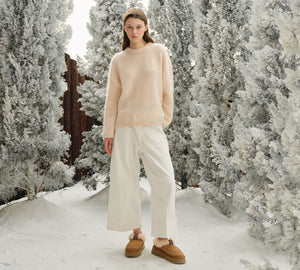 AUSTRALIAN SHEPHERD® UGG Slippers Women Sheepskin Wool Collar Ankle Platform Santana UGG AUSTRALIAN SHEPHERD