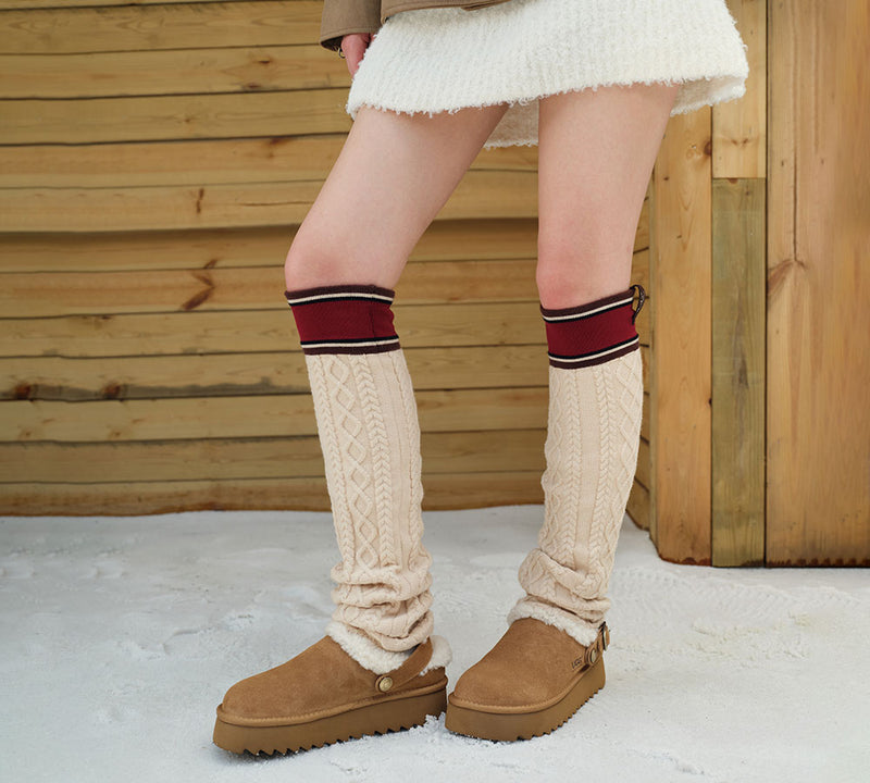 AUSTRALIAN SHEPHERD® UGG Slippers Sheepskin Wool Adjustable Strap Platform Pulsey UGG AUSTRALIAN SHEPHERD