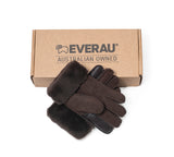 EVERAU® Fluffy Sheepskin Wool Adjustable Strap Buckle Gloves Shea