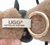 AUSTRALIAN SHEPHERD® Fluffy Sheepskin Wool Sheep Keyrings