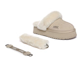 AUSTRALIAN SHEPHERD® UGG Slippers Women Removable Wool Strap Slingback Platform Musa - UGG EXPRESS