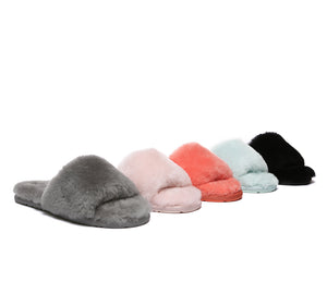 EVERAU® UGG Women Fluffy Slides Nala