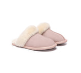 EVERAU® UGG Slippers Sheepskin Wool Suede Scuff Rosa - UGG EXPRESS