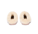 EVERAU® UGG Slippers Sheepskin Wool Suede Scuff Rosa