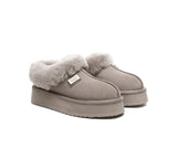 UGG EVERAU® UGG Slippers Women Sheepskin Wool Collar Ankle Platform Gabri