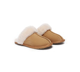 EVERAU® UGG Slippers Sheepskin Wool Suede Scuff Rosa - UGG EXPRESS