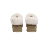 UGG EVERAU® UGG Slippers Women Sheepskin Wool Collar Ankle Platform Gabri - UGG EXPRESS