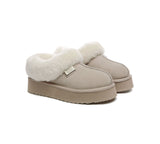 UGG EVERAU® UGG Slippers Women Sheepskin Wool Collar Ankle Platform Gabri