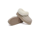 UGG EVERAU® UGG Slippers Women Sheepskin Wool Collar Ankle Platform Gabri - UGG EXPRESS