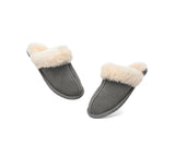 EVERAU® UGG Slippers Sheepskin Wool Suede Scuff Rosa