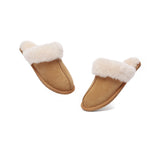 EVERAU® UGG Slippers Sheepskin Wool Suede Scuff Rosa - UGG EXPRESS