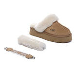 AUSTRALIAN SHEPHERD® UGG Slippers Women Removable Wool Strap Slingback Platform Musa - UGG EXPRESS