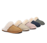 EVERAU® UGG Slippers Sheepskin Wool Suede Scuff Rosa - UGG EXPRESS