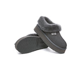 UGG EVERAU® UGG Slippers Women Sheepskin Wool Collar Ankle Platform Gabri - UGG EXPRESS