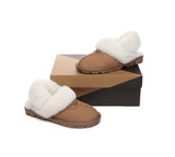 AUSTRALIAN SHEPHERD® UGG Slippers Women Removable Wool Fluffy Strap Slingback Waffle - UGG EXPRESS