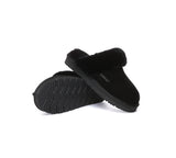 EVERAU® UGG Slippers Sheepskin Wool Suede Scuff Muffin