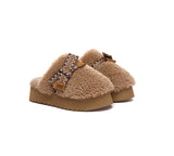 AUSTRALIAN SHEPHERD® UGG Slippers Women Sheepskin Wool Bow Platform Cecil UGG AUSTRALIAN SHEPHERD