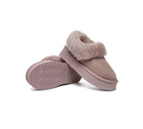 AUSTRALIAN SHEPHERD® UGG Slippers Women Sheepskin Wool Collar Ankle Platform Clarrie