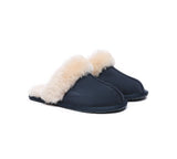 EVERAU® UGG Slippers Sheepskin Wool Suede Scuff Rosa