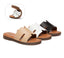 EVERAU® Women Slides Leather Ultra Soft Woven Flat Clovey