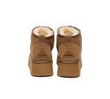 EVERAU® UGG Boots Sheepskin Wool Ankle Ultra Mini Platform