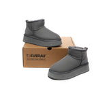 EVERAU® UGG Boots Sheepskin Wool Ankle Ultra Mini Platform - UGG EXPRESS