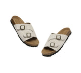 EVERAU® Adjustable Strap Embossed Slip-on Summer Sandal Slides Alexis