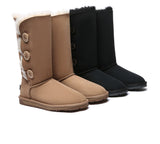 UGG EVERAU® UGG Boots Double Faced Sheepskin Wool Tall Button