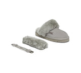 AUSTRALIAN SHEPHERD® 3-Way Style UGG Women Slippers Removable Wool Strap Slingback Muffin Fluffy