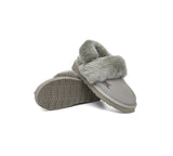 AUSTRALIAN SHEPHERD® 3-Way Style UGG Women Slippers Removable Wool Strap Slingback Muffin Fluffy