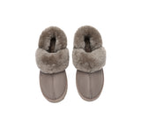 AUSTRALIAN SHEPHERD® 3-Way Style UGG Women Slippers Removable Wool Strap Slingback Muffin Fluffy