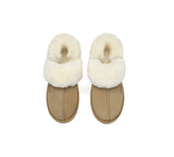 AUSTRALIAN SHEPHERD® 3-Way Style UGG Women Slippers Removable Wool Strap Slingback Muffin Fluffy