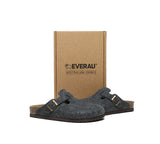 EVERAU® Men Adjustable Buckled Straps Slip-on Flat Sandal Slides Brynn - UGG EXPRESS