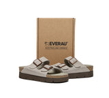 EVERAU® Adjustable Strap Embossed Slip-on Platform Summer Sandal Slides - UGG EXPRESS