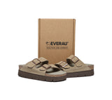 EVERAU® Adjustable Strap Embossed Slip-on Platform Summer Sandal Slides - UGG EXPRESS