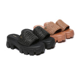 EVERAU® Women Woven Chunky Platform Sandals - UGG EXPRESS