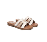 EVERAU® Women Leather Ultra Soft Flat Slides - UGG EXPRESS