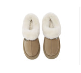 UGG EVERAU® UGG Slippers Women Sheepskin Wool Collar Ankle Platform Gabri - UGG EXPRESS