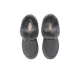 UGG EVERAU® UGG Slippers Women Sheepskin Wool Collar Ankle Platform Gabri - UGG EXPRESS