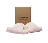 EVERAU® UGG Women Crossover Fluffy Slides Leanna